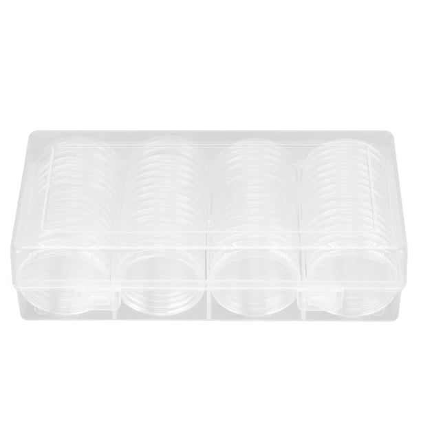 Cápsulas Para Monedas, Caja Transparente Para Almacenamiento De Monedas, Fácil De Ver Para Monedas Conmemorativas