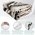 thumbnail image 4 of Full Quilt Set 78''x90'', Boho Black Brown Lightweight Bedspread Coverlet Set with 2 Pillow Shams, Geometric Southwestern Ethnic Vintage Breathable All Season Quilt Bedding for Bedroom/Guest Room, 4 of 9