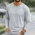 thumbnail image 6 of YODETEY Men’s Crew Neck Long Sleeve T‑Shirt, Stretch Moisture Wicking Active Shirts,Size S-3XL, 6 of 6