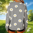 thumbnail image 2 of TaTaai Womens Festive St. Patricks Day Long Sleeve Crew Neck Pullover Sweatshirt Shamrock Print Casual Loose Soft Lightweight Holiday Tops For Daily Party Wear Gift, 2 of 7