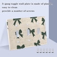 thumbnail image 4 of Dailycode Light Switch Plate Covers 3 Gang Wall Plate Plastics Outlet Covers for Kitchen Home Office Decor Green Bow, 4 of 8