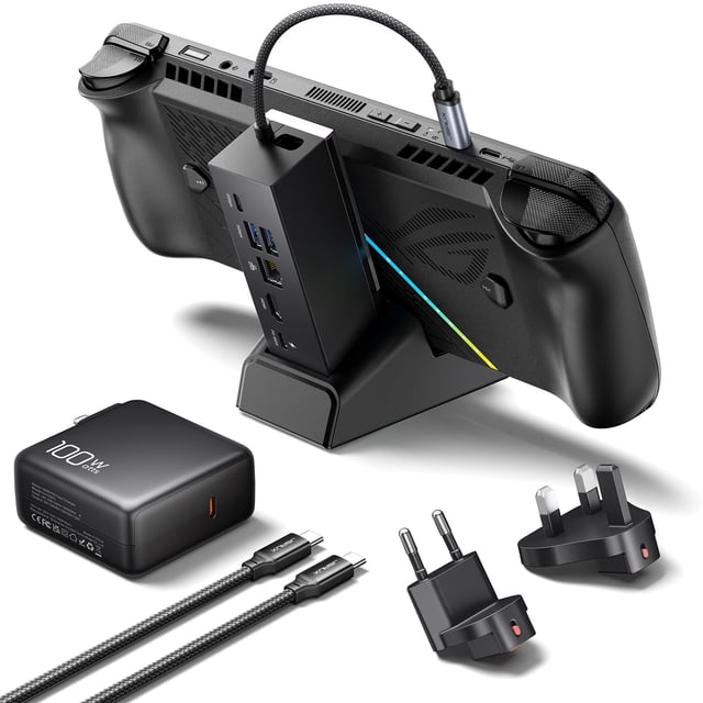 Estación de acoplamiento JSAUX HB0609 con cargador de 100 W para ROG Xbox Ally X