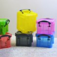 thumbnail image 5 of Mini caja de almacenamiento de plástico transparente con tapa con cierre, estuche portátil para guardar joyas, color amarillo, 5 of 5