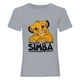 thumbnail image 1 of El Rey León - Camiseta de Manga Corta de Simba para Niños (Gris/Amarillo), 1 of 2