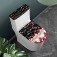 thumbnail image 2 of HELLHERO Christmas Light Patterns 2 Piece Set Toilet Protector Cover Soft Polyester Fabric, Universal, Household, 2 of 8
