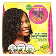 4 Pack - ORS Olive Oil Girls, Soft Curls No-Lye Crme Texture Softening System Kit, 1 ea