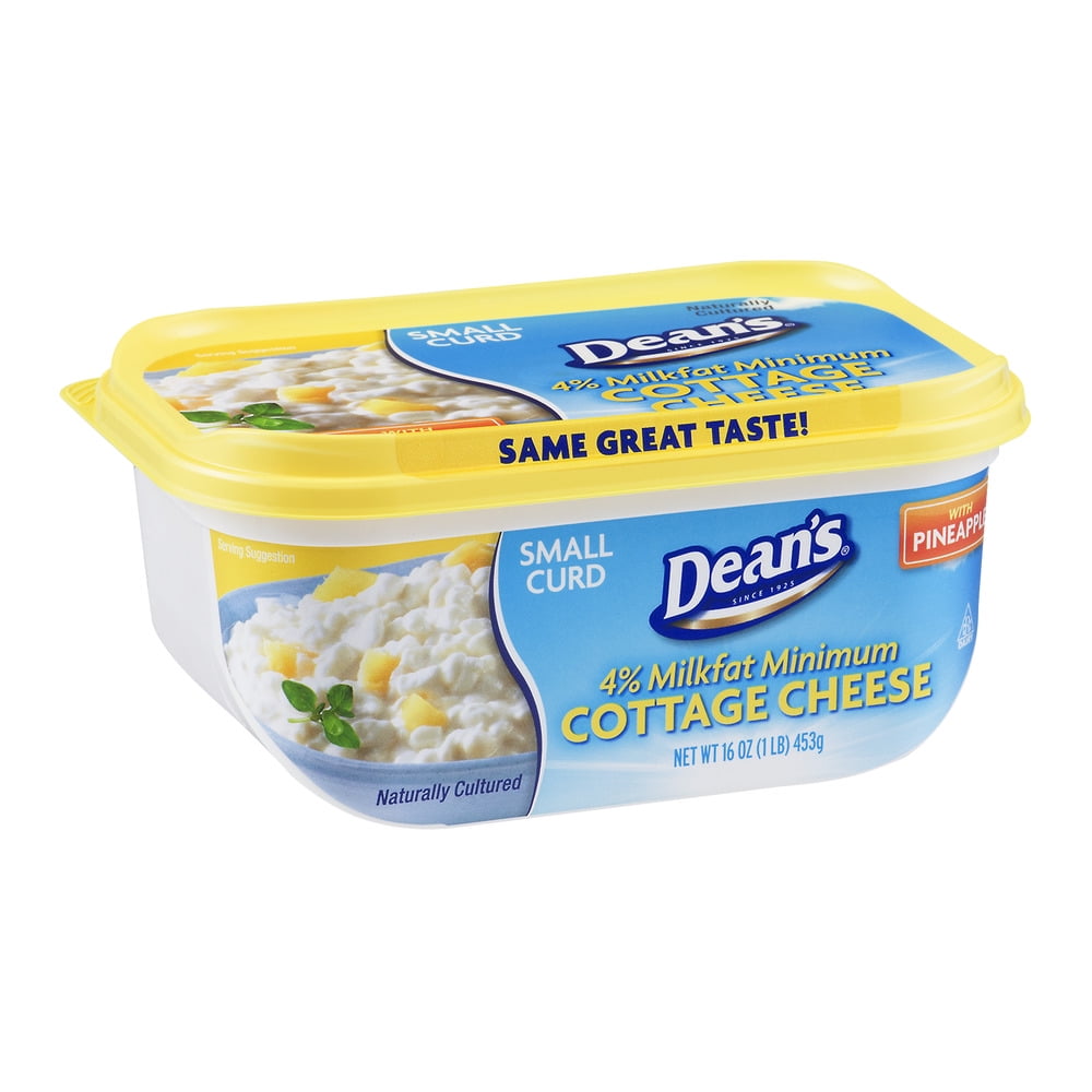 Dean S 4 Milk Fat With Pineapple Small Curd Cottage Cheese 16 Oz