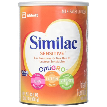Similac Sensitive for Fussiness & Gas Due to Lactose Sensitivity - OPtiGRO