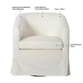 thumbnail image 5 of Highland 27.36" Wide Swivel Chair - 27.4" x 26.4" x 29.3" White, 5 of 5