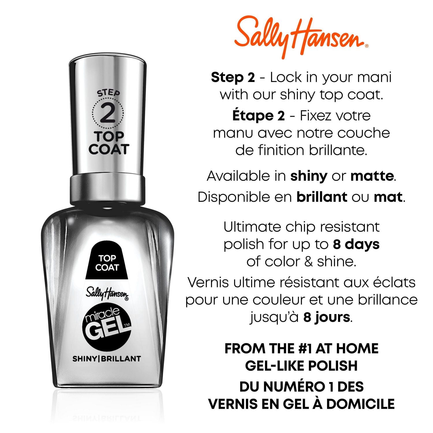 Sally Hansen Miracle Gel, Gel Nail Polish, Chip-Resistant Nail Polish, Lasts up to 8 Days