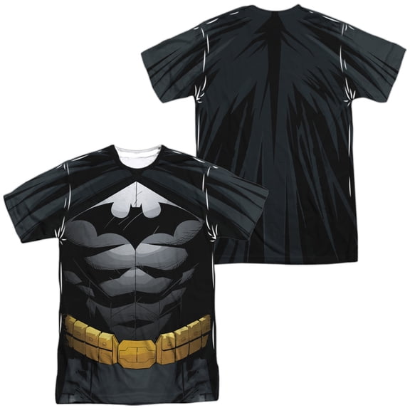 Batman Uniform Unisex Adult Sublimated Costume T Shirt (Front/Back), X-Large Multicolor