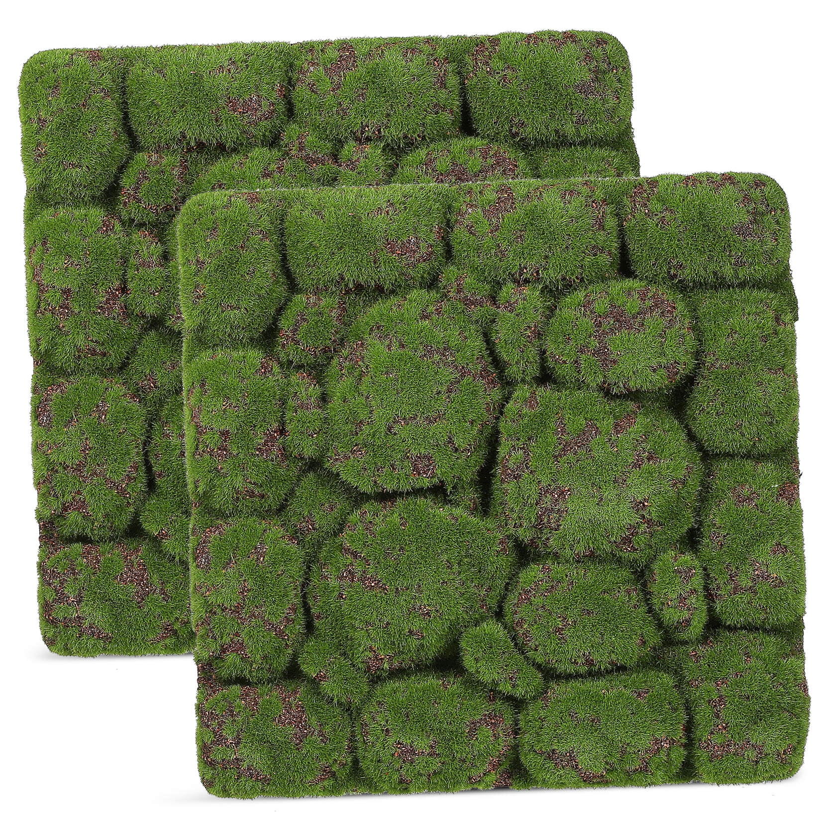 GOOHOCHY MLINS 2 Pcs Moss Wall Decors Panel Mat Grass Backdrop Decoration Simulation Landscape Prop
