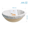 thumbnail image 2 of SUWU Banneton Proofing Basket Set,10 Inch Round Sourdough Bread Bowl,100% Natural Rattan Basket with Linen Liner Cloth Dough Scraper Bread Lame for Artisan & Home Bakers, 2 of 9