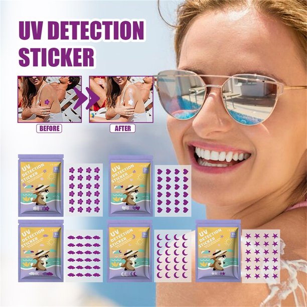 onlyliua Liquidación Pegatinas de Protección de Pronto para Pegatinas de Protección Solar Cuándo Volver Aplicar Protección Solar Parches de Protección Solar Reutilizables