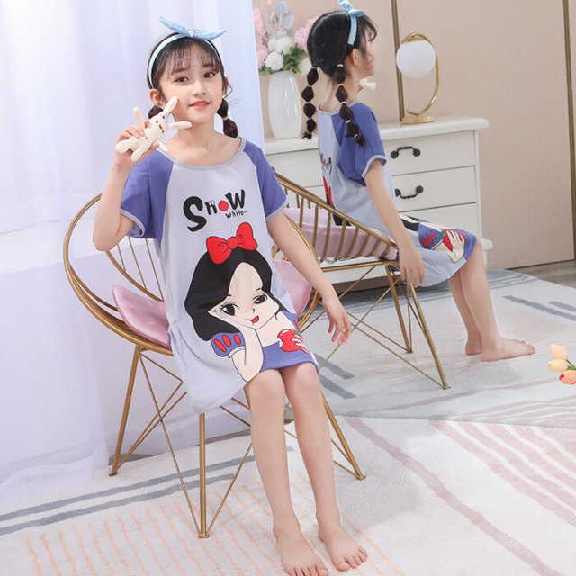 Kawaii Sanrio Milk Silk-Camisón de Hello Kitty para niños, ropa bonita de verano para el hogar, pijamas de Anime para niñas