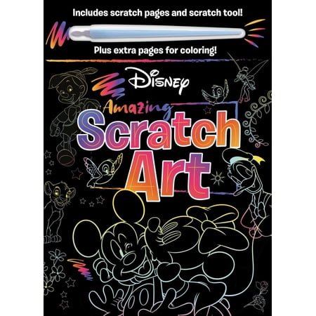 Disney - Amazing Scratch Art: With Scratch Tool and Coloring Pages  24 pages (Paperback)