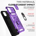thumbnail image 6 of iPhone 11 Case with Lens Protection, iPhone 11 Cover with Camera Cover & Kickstand  Grade Shockproof Heavy Duty Protective with Magnetic Car Mount Holder for iPhone 11 (C-Purple), 6 of 17