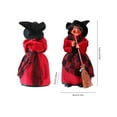 thumbnail image 4 of Indoor Outdoor Garden Porch Witch Holding Broom Halloween Decoration, 4 of 4