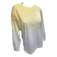 thumbnail image 2 of Victoria's Secret Pink Campus Long Sleeve Tee Color Yellow/White Size XSmall NWT, 2 of 3