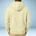 thumbnail image 5 of Trgacdwlo Mens Quarter Zip Hoodies Solid Color Long Sleeve Mens Pullover Shirts Drawstring Fall Winter Workout Men's Sweatshirts and Hoodies Khaki M, 5 of 5
