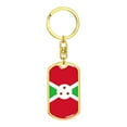thumbnail image 4 of Burundi Flag Keychain Dog Tag Stainless Steel or 18k Gold, 4 of 16