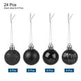 thumbnail image 3 of Uxcell 24Pcs 1.18" Christmas Balls Ornaments Shatterproof Ornaments Balls for Xmas Trees Decoration Black, 3 of 8
