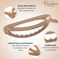 thumbnail image 4 of Parcelona French Plain Oval Simple Large Metal Free Hair Barrette for Women, 4 of 62