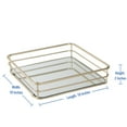 thumbnail image 6 of ELLE Paris Square 10"x10" Mirrored Vanity Tray in Gold, 6 of 6