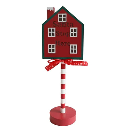 

WANSPRINE Christmas Desktop Decor Christmas Street Sign Light Ornaments for Holiday Party Decoration Clearance Sale