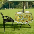 thumbnail image 7 of Coolnut 60" Sunflower Outdoor Tablecloth with Umbrella Hole and Zipper, Waterproof Round Tablecloth for Party,Patio,Picnic,Holiday Dinner,Summer, 7 of 7