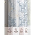 thumbnail image 6 of Vintage Yellow Blue Sheer Curtains 63 Inch Length 2 Panels Set, Abstract Art Floral Voile Window Treatment Rod Pocket Curtains Sheers Drapes for Bedroom/Living Room/Kitchen 52x"63"x2, 6 of 7