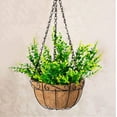 thumbnail image 3 of Ashman Online, Metal Hanging Planter Basket, Indoor Outdoor Watering Hanging Baskets, Black Color, (2Pack), 3 of 8