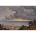 thumbnail image 2 of John Glover 18x14 Black Ornate Wood Framed Double Matted Museum Art Print Titled - Sandown Bay, from Near Shanklin Chine, Isle of Wight, 2 of 5