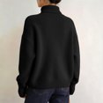 thumbnail image 4 of Women's Turtleneck Sweater Chunky Long Sleeve Knitted Pullover Trendy Fall Winter Basic Top, 4 of 4