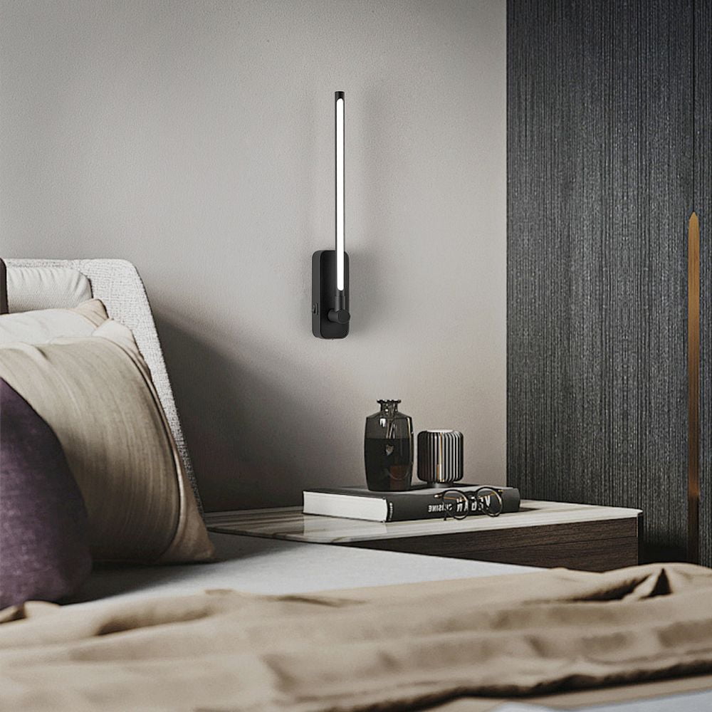 Rechargeable Wall Lights with Remote Control, LED Picture Lights for Bedroom, Wireless Magnetic Clip-On Art Light Fixtures, 3CCT-Dimmable in Black