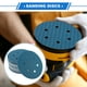 thumbnail image 2 of 50 Piezas de Discos de Lijado de 6 Pulgadas con 6 Agujeros, Papel de Lija de 180 Granos con Gancho y Asa, Universal para Reparación Automotriz, Azul, 2 of 7