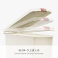 thumbnail image 4 of 40 Liter / 10.6 Gallon Hybrid Slim Kitchen Step Trash Can with Secure Slide Lock, Cream Plastic, 4 of 6
