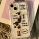 thumbnail image 3 of Funda de teléfono con dibujo de perro lindo coreano para iPhone 14 13 11 12 Pro Max 7 8 Plus X XR XS TPU suave transparente estética trasera, 3 of 5