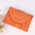 thumbnail image 1 of Bolsos de mano de paja para mujer Bolsos de playa de verano Bolsos de mano de tejido envolvente Naranja TUNC Sencillez, 1 of 5