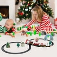 thumbnail image 3 of BAELLERT 1 Set Christmas Electric Track Train Toy with Locomotive Carriages Track Educational Christmas Classical Train Toy with Light Sound Toddlers Boys Girls Holiday Gift, 3 of 8