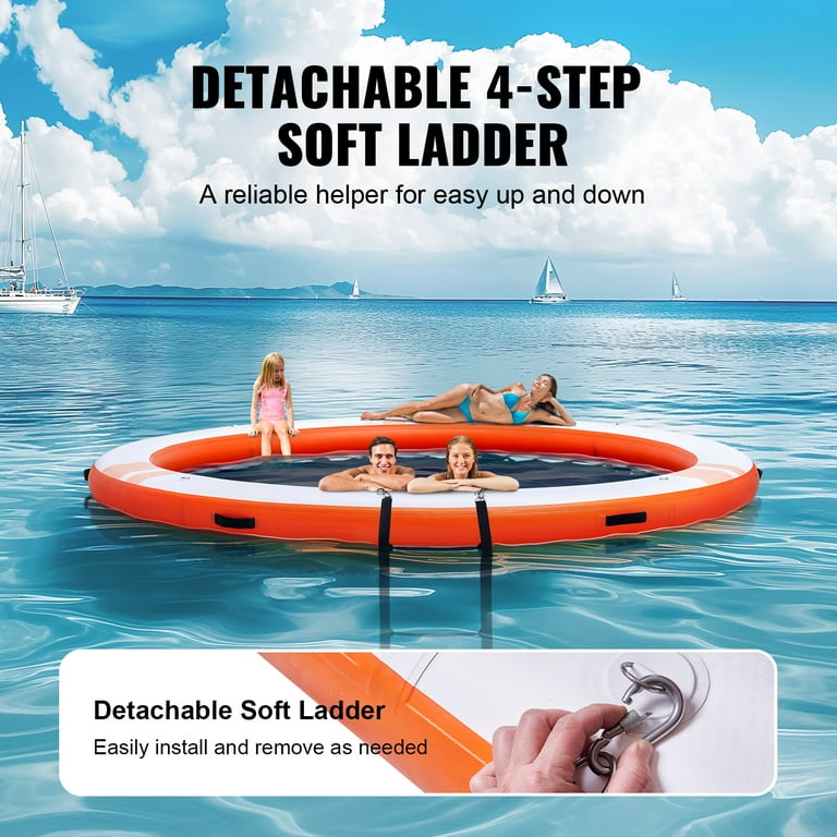 KFFKFF ø10FT Inflatable Water Dock Platform Floating Dock