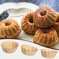 thumbnail image 4 of Sunjoy Tech 4 Inch 100 Pcs Mini Fluted Tube Pan Liner Nonstick Greaseproof Heat Resistant Paper Cake Pan Liners for Pie Scone Pineapple Disposable Cake Pan Molds Liner, 4 of 8