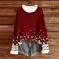 thumbnail image 7 of Craaazy Christmas Long Sleeve Tops for Women Trendy Oversized Crewneck Xmas Fall Pullover Gifts, 7 of 7