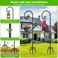 thumbnail image 5 of 2 Pack 48 Inch Shepherds Hooks for Outdoor, Heavy Duty Bird Feeder Pole with 5 Prong Base, Adjustable Shepherds Hook for Hummingbird Feeder, Lanterns, Plants, Wedding Decor, 5 of 10