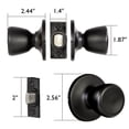 thumbnail image 2 of Terrace Matte Black Passage Hall and Closet Door Knob, 2 of 9