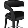 thumbnail image 6 of Meridian Furniture Sylvester Black Vegan Leather Stool, 6 of 8