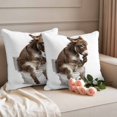 thumbnail image 2 of Funny Donkeys Outdoor Waterproof Pillow Covers, Cute Art Fun Lovely Animals on Toilets Decorative Square Throw Pillowcase Sofa Cushion Sham for Patio/Couch/Chair, 18"x18" 2 Pack, 2 of 8