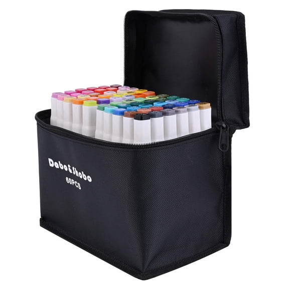 Dabo&Shobo 60 Colores Marcadores De Alcohol Marcadores De Dibujo Marcadores Artísticos De Doble Punta Marcador Para Colorear Fino Y Cincel Para Niños Que Dibujan Colorear Para Adultos