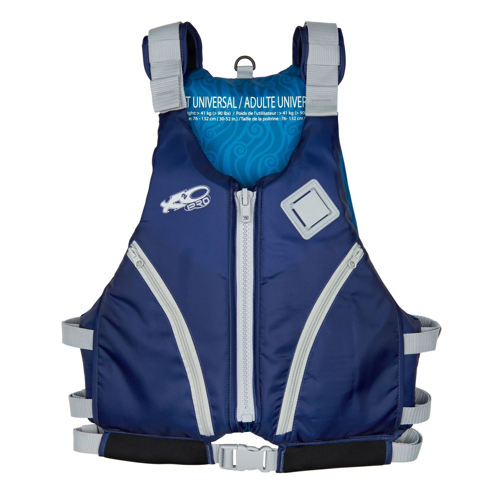X2O Kayak Deluxe Life Vest and Jacket 2x and 3x Navy