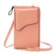thumbnail image 2 of Monedero pequeño de material cuero para teléfono , bandolera bandolera Cartera para teléfono Bolsos ligeros para mujer - Rosa BLESIY bolso del teléfono celular, 2 of 8